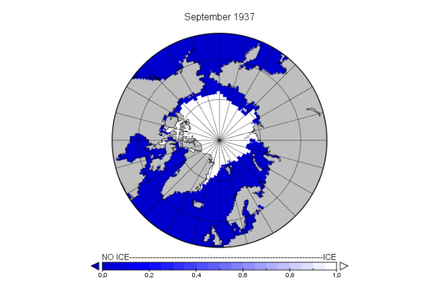 september arctic sea ice extent  1937